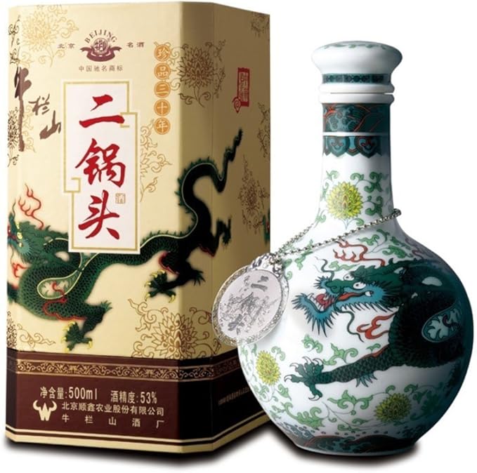 牛栏山 牛栏山二锅头 46度牛栏山珍品三十年500ml 白酒青龙